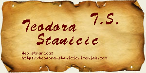 Teodora Staničić vizit kartica